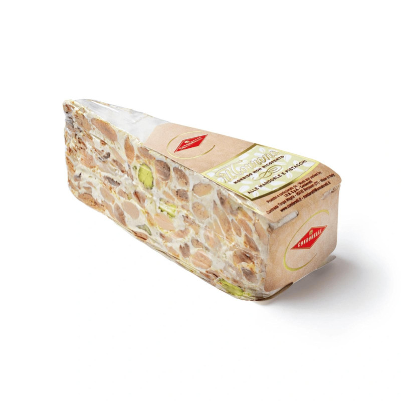 Torrone Condorelli - Trancio di Torrone Non Ricoperto Morbido - Confezione da 200 g