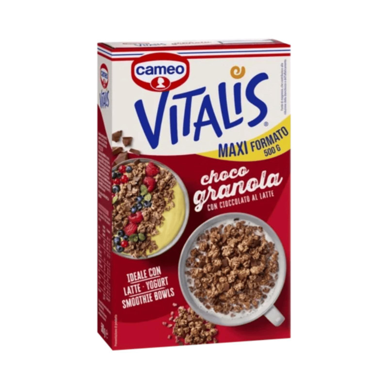 Cereali Cameo Vitalis - Choco Granola - con Cioccolato al Latte - 500 g