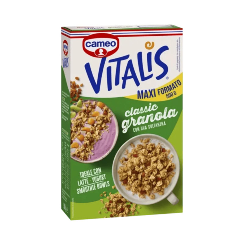 Cereali Cameo Vitalis - Classic Granola - con Uva Sultanina - 500 g