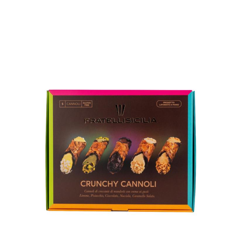 Cannoli Siciliani - Fratelli Sicilia - Crunchy - 5 Pezzi - 190 g - Senza Glutine