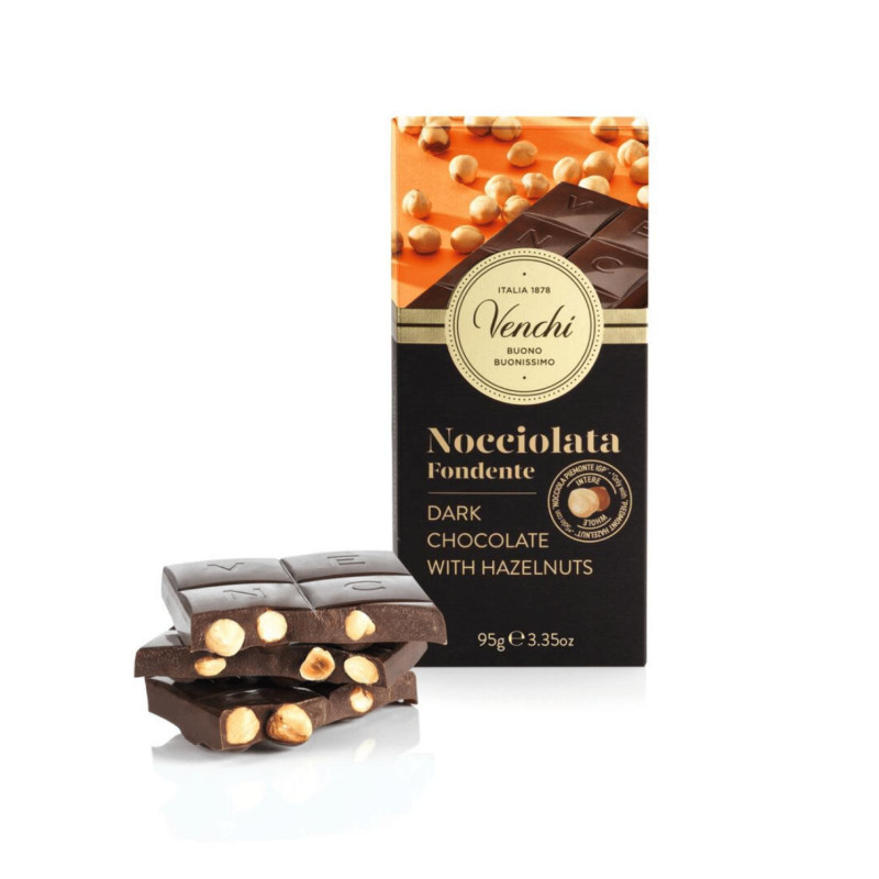 Tavoletta Venchi - Nocciolata Fondente - Cioccolato Fondente e Nocciole - 95 g