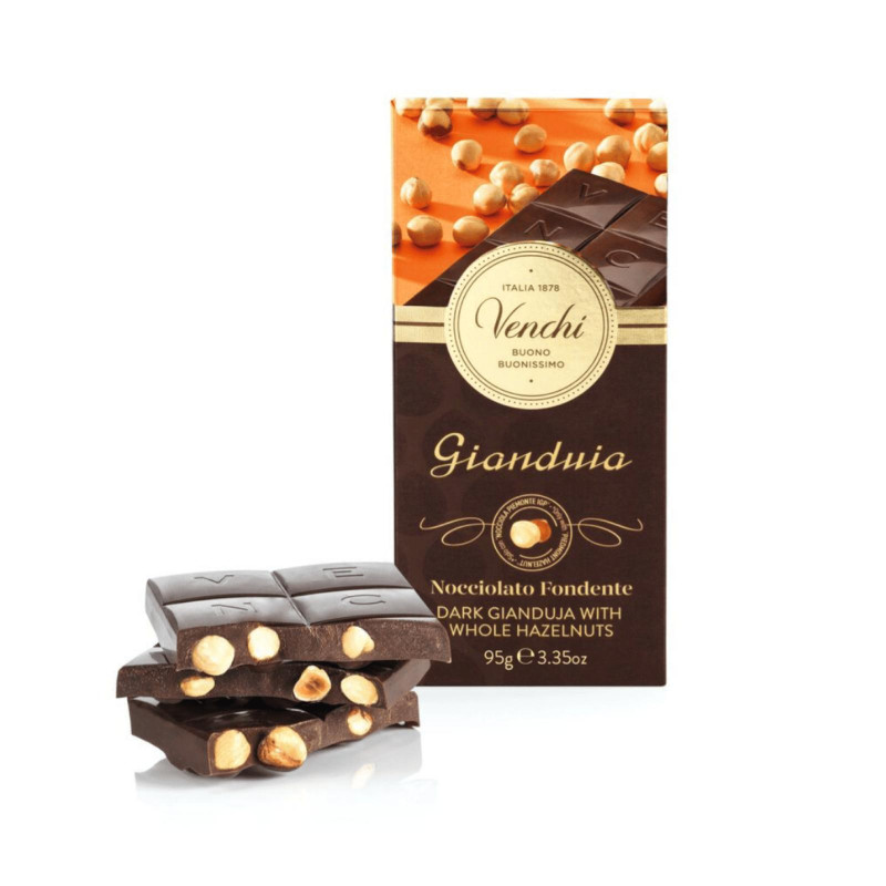 Tavoletta Venchi - Nocciolata Gianduia Fondente - Cioccolato Fondente e Nocciole - 95 g