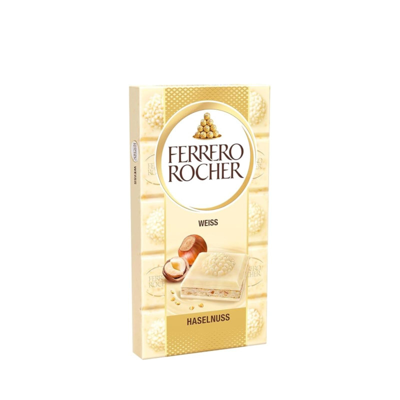 Tavoletta Ferrero Rocher - Cioccolato Bianco e Nocciola - 90 g