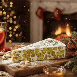 Torrone Flamigni - Torta di Torrone - Morbido ai Pistacchi 60% - Fetta da 150 g