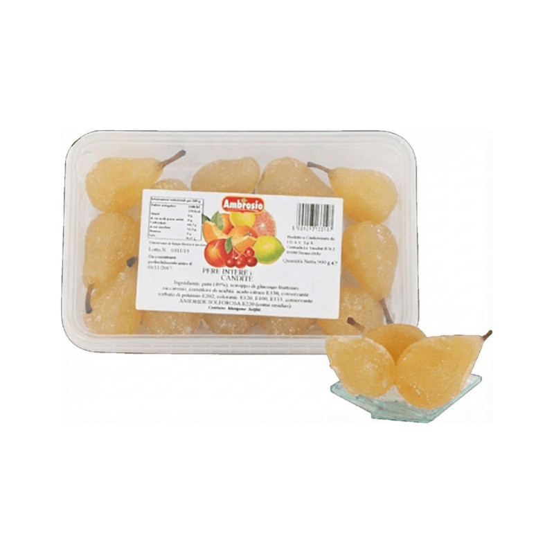 Pere Bianche Intere Candite - Ambrosio - 900 gr