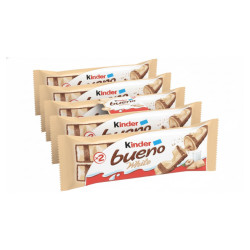 T2x5 - Kinder Bueno White - 2 Barrette Incartate - Cioccolato...