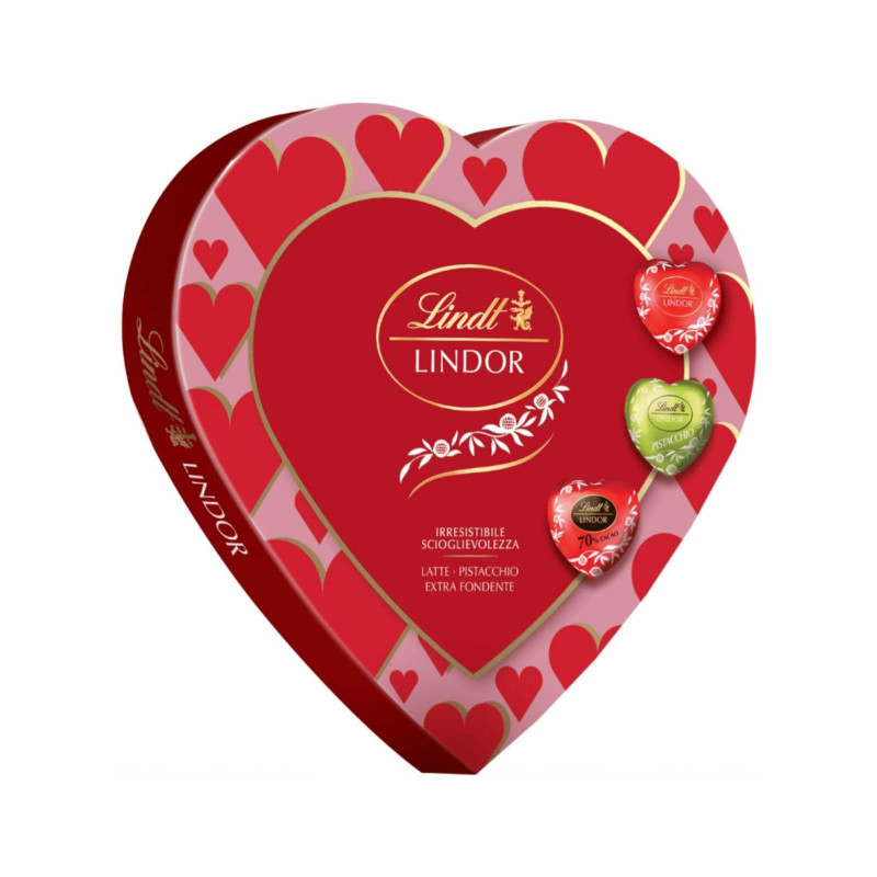 Cioccolatini Cuori Lindor Assortita - Lindt - Confezione Regalo 178 gr