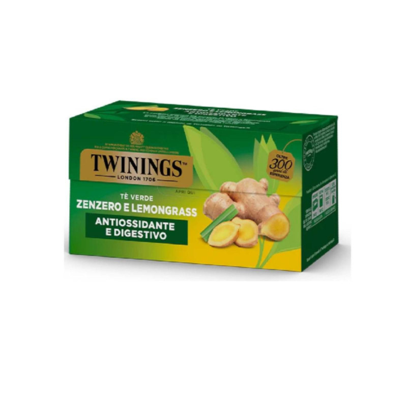 Te' Twinings - Aroma Zenzero e LimonGrass - Antiossidante e Digestivo - 20 Filtri
