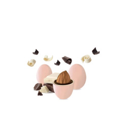 Confetti Maxtris - Dolce Arrivo - Confetti Rosa - Mandorla Ricoperta Cioccolato - Incartati Singolarmente - 500 g 