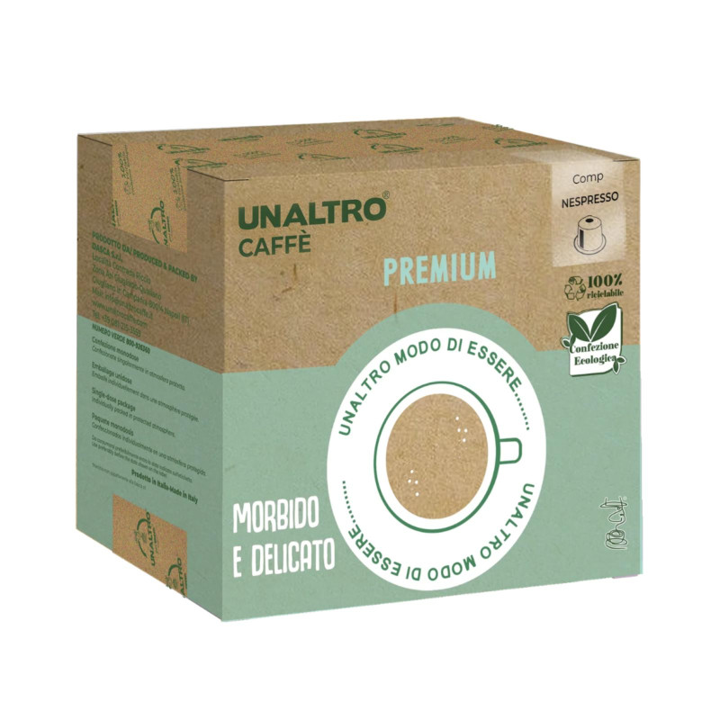 Caffè Unaltro - Premium - Capsule Compatibili Nespresso - Morbido e Delicato - 50 Pezzi 