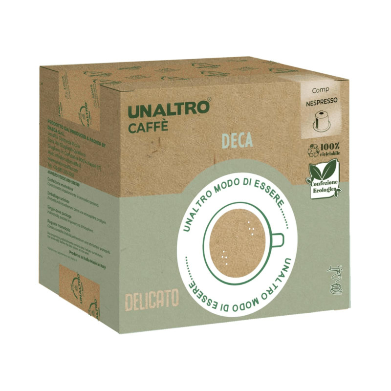 Caffè Unaltro - Deca - Capsule Compatibili Nespresso - Decaffeinato - 50 Pezzi 