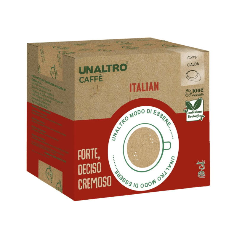 Caffè Unaltro - Italian - Cialde - Forte, Deciso e Cremoso - 50 Pezzi 