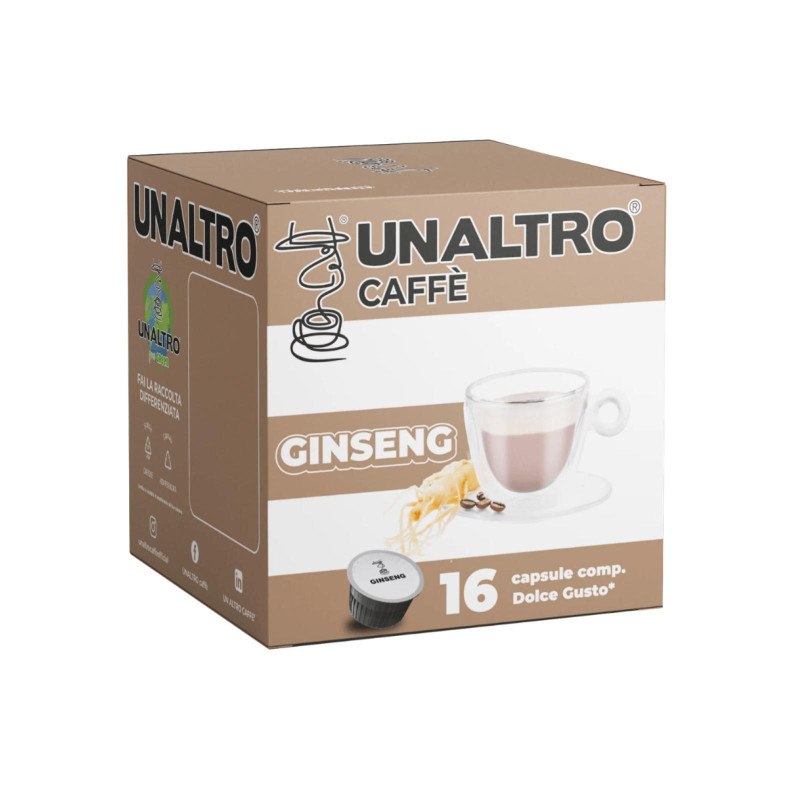 Caffè Unaltro - Ginseng Dolce - Capsule Compatibili Dolce Gusto - 16 Pezzi 